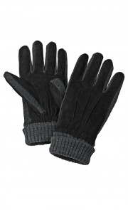 Gants en cuir velours